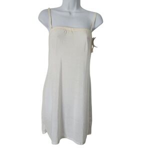 Vtg Olga Slip‎ Dress Ivory Size 36 Lingerie Knee Length Removable Straps